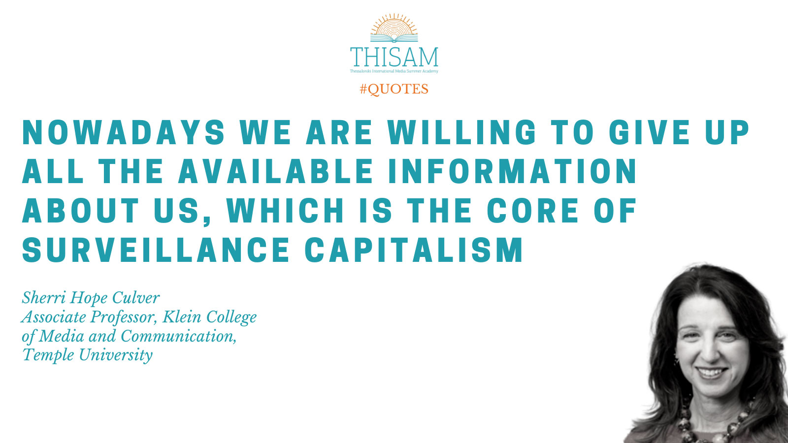 THISAM Talks | Living in a surveillance country