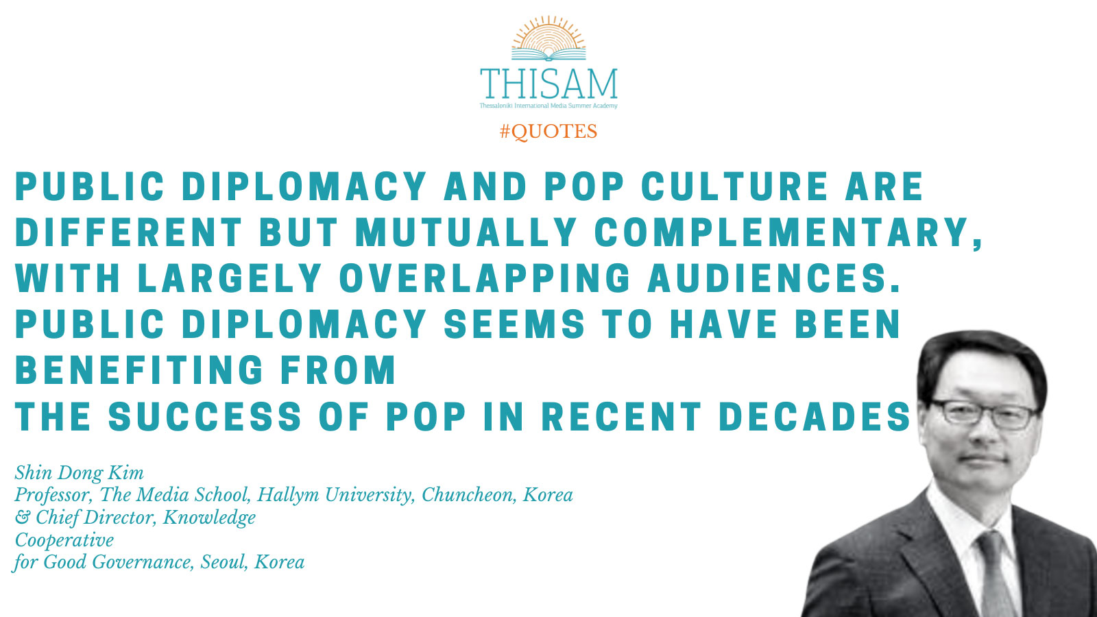 THISAM Talks: "Public diplomacy and globalizing popular culture: the case of K-pop"